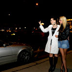 Pic of 
      Sandra Shine and Bambi toy each other after a crazy night out
    