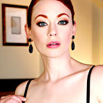 Pic of Justine Joli Vivacious Redhead a Knockout in Lingerie and Stockings