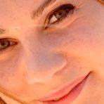 Pic of Flashing Redheaded Teen In Backyard