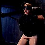 Pic of SexPreviews - Claire Robbins metal bound redhead is vibrator made to cum in a dungeon by maledom Orlando