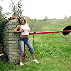 Pic of Seventeen Video Busty teen toying her pussy outdoor