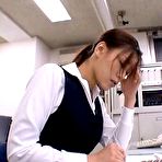 Pic of Japanese AV Model in office uniform puts hand :: PublicSexJapan.com