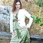 Pic of Hot MILF showing off outside as she swaps pantyhose in public with a stuffed pair brought by Dawn Desire