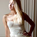 Pic of Freia A: Presenting Freia by Rylsky - Clad in a chic white dress that hugs her curves perfectly, Freia puts her round, meaty ass and smooth, shaven pussy to the spotlight. @ Ideal Teens Gallery