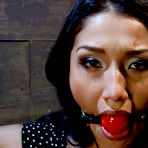Pic of Sex and Submission - Delicious Vicky Chase chokes with cock in rough deepthroat sex with bondage expert in basement