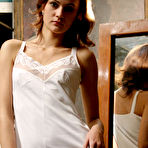 Pic of Petite tits teen redhead strips off her white nightgown