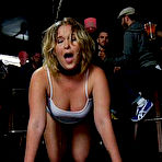 Pic of Public Disgrace - Chubby blonde ass drilled in public anal sex videos while she is forced to kiss feet