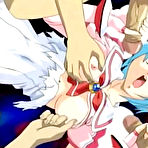 Pic of Slutty hentai lady hot jerked a wet stiff cock on sofa