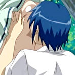 Pic of Sexy boobed hentai pussy banged behind under a tree
