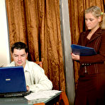 Pic of SecretaryPantyhose :: Benett&Adam eager office pantyhosers
