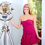 Pic of Sophia Winters peels off her frilly dress and masturbates.