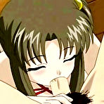 Pic of Hentai cutie deep blowjobs her boyfriend cock on bed