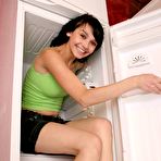 Pic of Abigail at AllTeenStars.com-Abigail plays with herself near the fridge