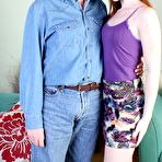 Pic of This horny red babe loves an older man to play with