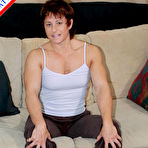 Pic of Mature bodybuilding bitch sucking a black cock