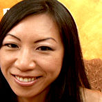 Pic of Asian slut Mia Ling deepthroats a big stiff cock until she gags