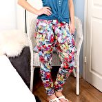 Pic of Naughty Cute Sunny shows how deeply she can slide her fingers and dildo toy into cunt