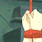 Pic of Tied up anime schoolgirl gets shoved dildo by her teacher at shed