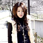 Pic of Arousing dark haired Yu Yamashita poses in park