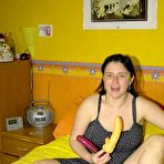 Pic of Hardcore Fatties - Teen Plumper Toying On Couch