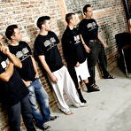 Pic of Hung dudes sharing Cherry Hilson's fuckholes