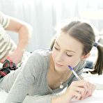 Pic of Luscious teenager Serpente Edita gets the tight pussy busy with rock hard cock