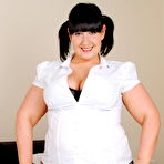Pic of Horny British big breasted mature slut having sex alone