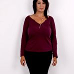 Pic of Curvy and tanlined Romana strips at her casting