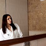 Pic of Perfect brunette babe Anita E takes a dip in the bath and gets her bod all soapy