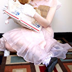 Pic of Hardcore teenager Nickey Huntsman is under the hard attack of stiff piston