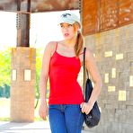 Pic of Perky redhead girl Daisy Dalton shows off her nude teen body outdoors and makes us happy