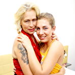 Pic of Horny housewife seducing a naughty lesbian teen