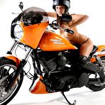 Pic of Clover is a tender girl but she can quickly transform into a sexy biker! We would love to meet her on the street, driving her bike naked!