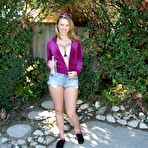 Pic of Bosomy gadget also with clean shaved pussy Brooke Wylde is on the throbbing hard cock