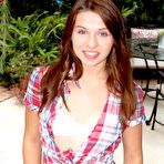 Pic of Smooth and sexy brunette Ariana Grand is hotly undressing and demonstrating her boobs and butt at backyard