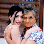 Pic of Horny babe playing with a naughty lesbian granny