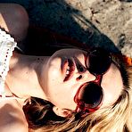 Pic of Elle Brittain topless posing photoshoot