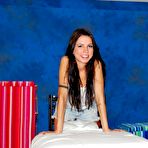 Pic of Skinny legal teen Micah Moore rides dick in her tight pussy at the massage studio
