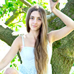 Pic of Cute natural amateur Mara masturbating in a tree at PinkWorld Blog