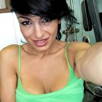 Pic of Busty Persia Pele shows her oral skills and gives head after stripping naked at the gym