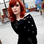 Pic of Lustful teenager Sadie Kennedy stretched for the huge black snake filled with semen