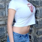 Pic of Young amateur Hailie with her big tits out (Wishgirls)