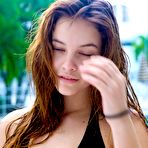 Pic of Barbara Palvin in black bikini on the beach