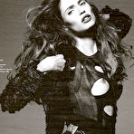 Pic of Bianca Balti blac-&-white scans, shows tits and ass