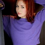 Pic of Redhead girl Night A first flashes boobs and then demonstrates hot pussy