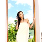 Pic of Anna Aj got perfectly shaped sexy boobies and posing her delicious body by the door nude and hotly exciting