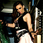 Pic of Yummy teen Tiffany Tyler gets her shaved clam opened with a twirling tongue through torn pantyhose.