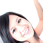 Pic of Asian bimbo Carmina Allure worships hard stick and tastes the fresh sperm