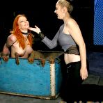 Pic of Submissive redhead Stella Red gets her ass and neat tits punished silly by Chanta Rose