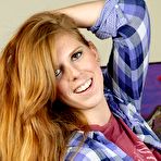 Pic of Mandy Hudson exposes her hairless smooth pussy after she takes off her black panties